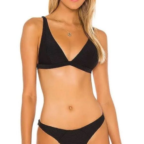 New L Space Fisher Bikini Top Black Lightly Padded XS - Picture 5 of 7